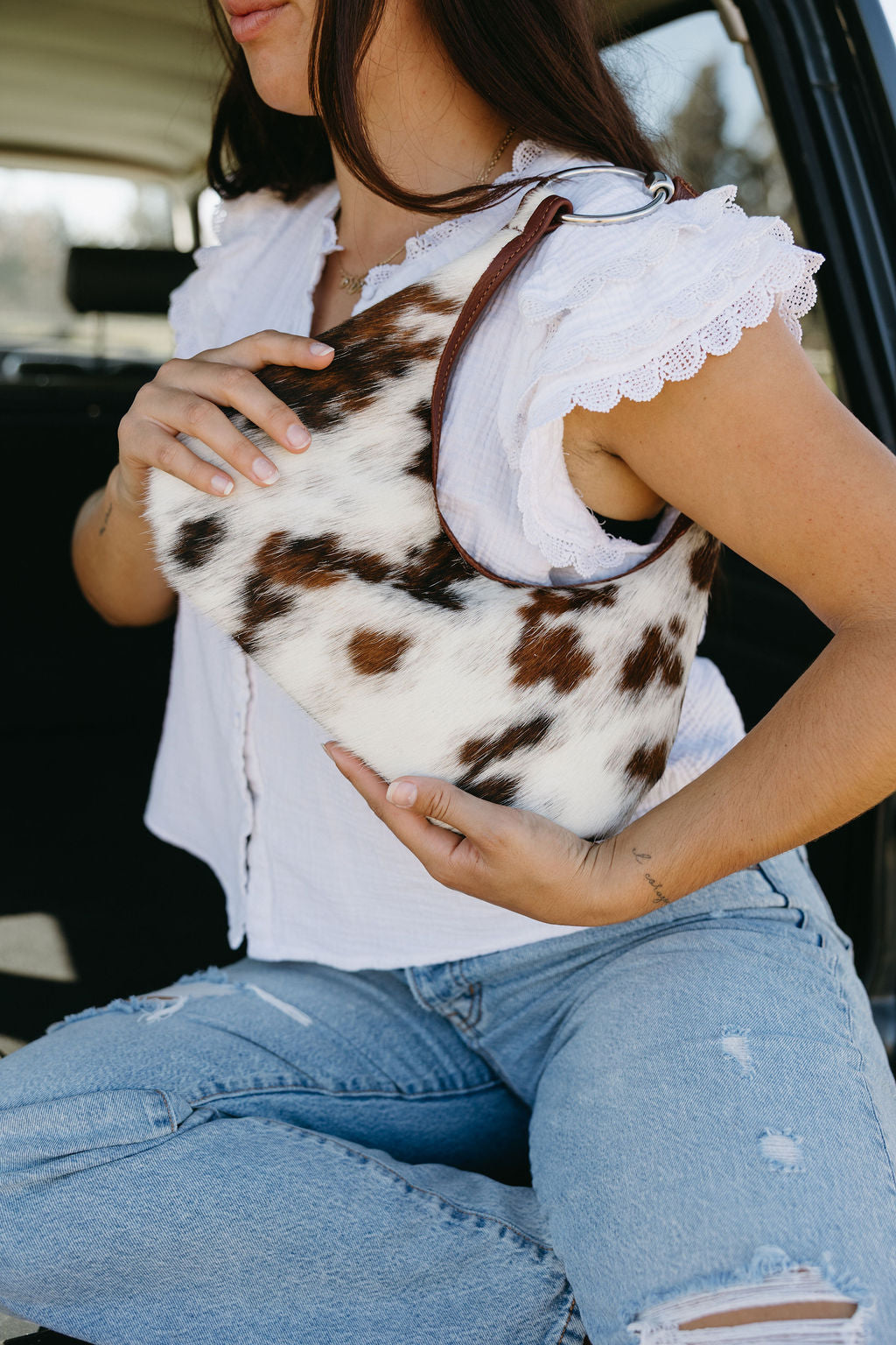 Cowhide Bit Bag