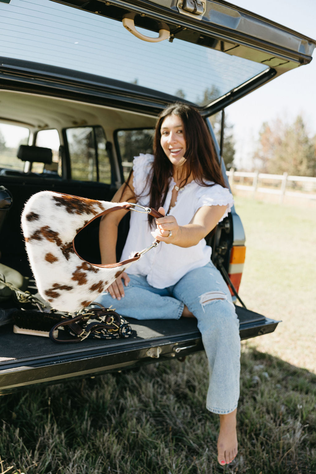 Cowhide Bit Bag